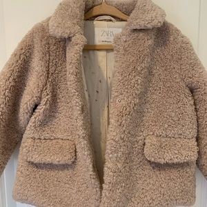 Fuzzy teddy bear coat